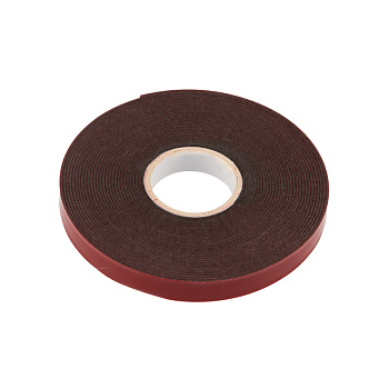 Двухсторонний скотч, серый на HBA акриловой основе, защитная пленка красная, 9мм, 5метров Rexant 09-6009