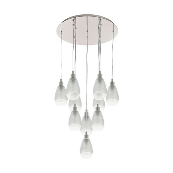 Eglo 39503 Подвес SIRACUSA, 10х60W(E27), ?615, H1500, сталь, никель матовый/сатиновое стекло, белый, проз Eglo 39503 Подвес SIRACUSA, 10х60W(E27), ?615, H1500, сталь, никель матовый/сатиновое стекло, белый, проз