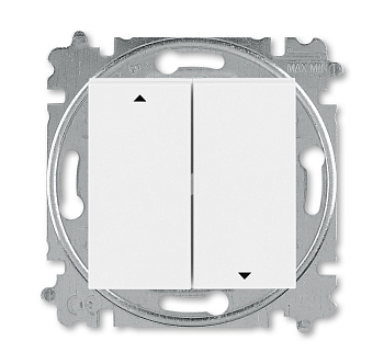 ABB EPJ Levit белый / белый Выключатель жалюзи 2-кл, с фиксацией 2CHH598945A6003