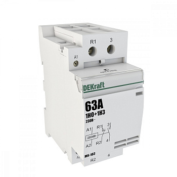 Dekraft Модульный контактор 1НО+1НЗ 63А 230В МК-103