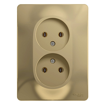 Systeme Electric Glossa Титан Розетка 2-я б/з (в сборе с рамкой)