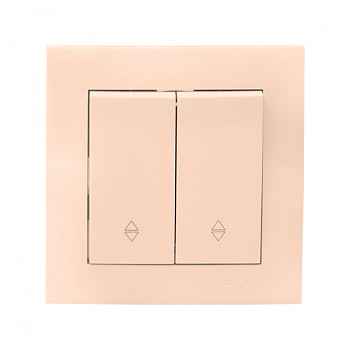 EKF PROxima Валенсия выключатель 2-кл. 10А кремовый проходной