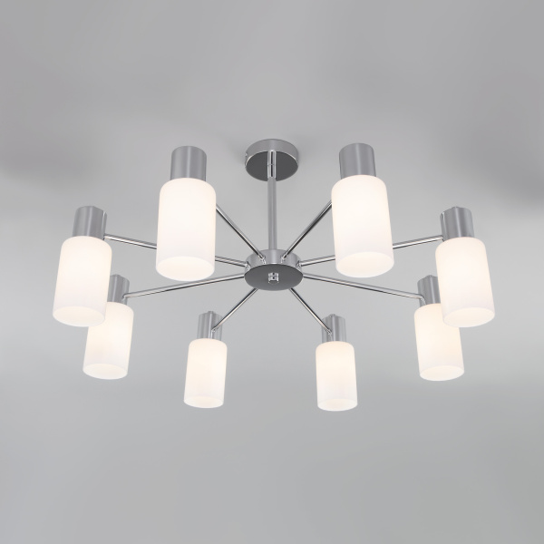 Купить Eurosvet Потолочная люстра со стеклянными плафонами 70160/8 хром a057110