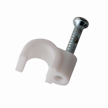 Крепеж кабеля круглый 4 мм, белый (упак. 20 шт) Rexant 07-4004-20