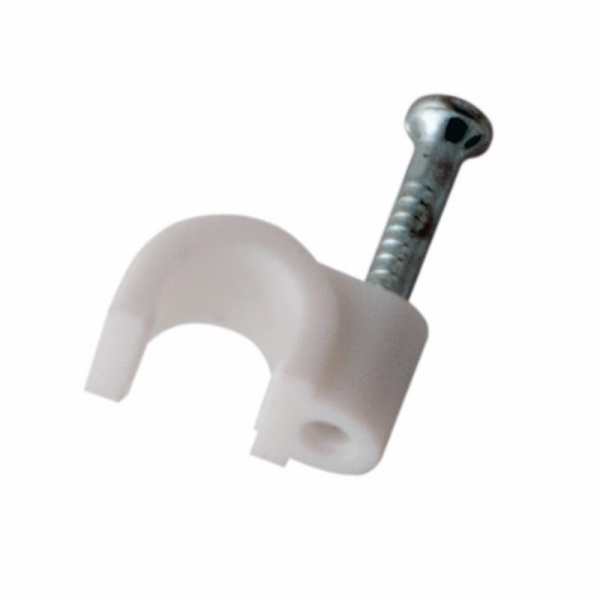 Крепеж кабеля круглый 4 мм, белый (упак. 20 шт) Rexant 07-4004-20