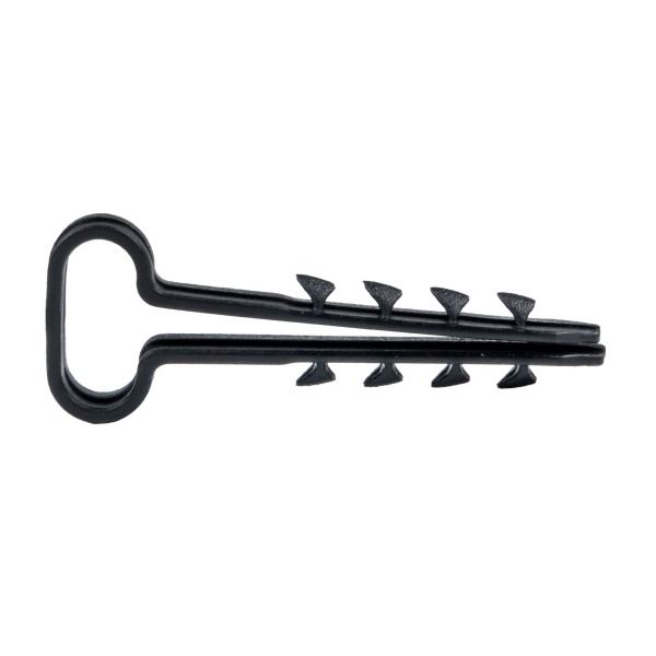 Купить EKF PROxima Дюбель-хомут (6х14 мм) для плоского кабеля черный (100 шт.)