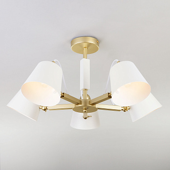 Eurosvet Светильник в стиле лофт с поворотными рожками 70083/5 золото 00000083407