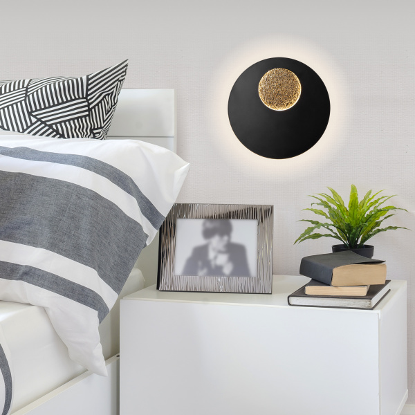 Купить Elektrostandard Настенный светодиодный светильник Areola 40150/1 LED черный/золото a055768