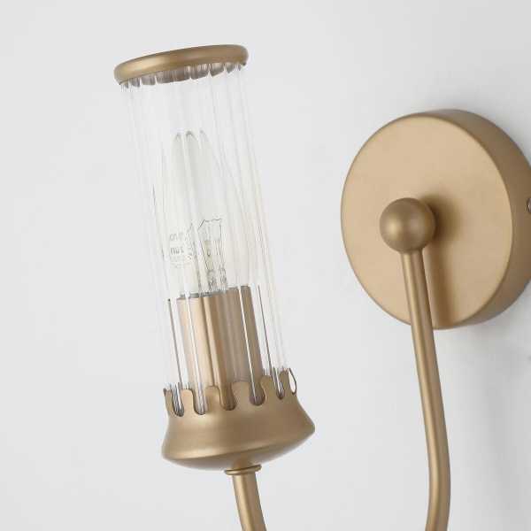 Купить Favourite Country настенный светильник каркас цвета окрашенного золота, плафоны из прозрачного стекла с рифленым узором 2692-1W