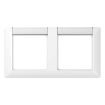 JUNG Рамка 2-кратная с полем для надписи для горизонтальной установки белая AS5820NAWW