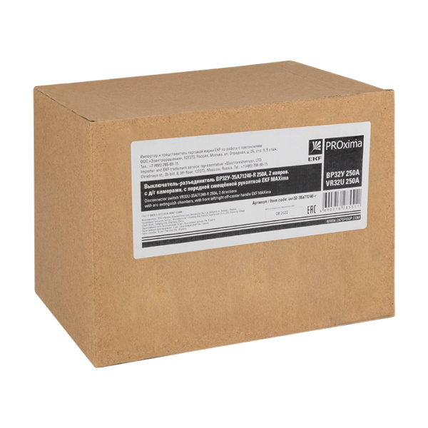 Купить EKF PROxima Выключатель-разъединитель 32У-35A71240-R 250А, 2 направ. с д/г камерами, с передней смещённой рукояткой MAXima