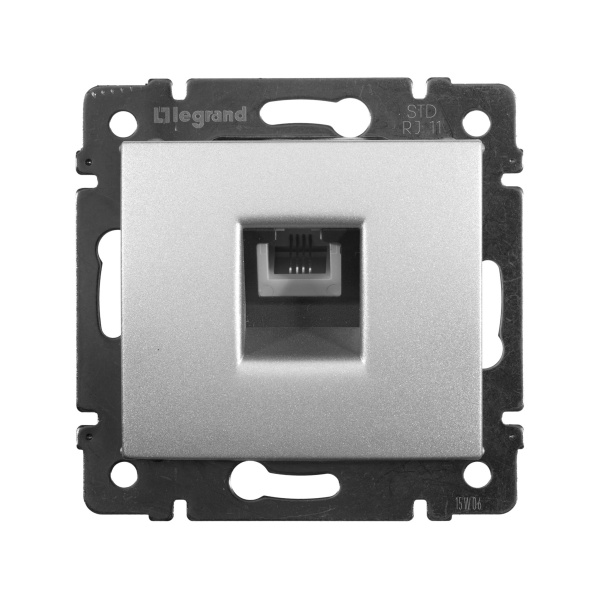 Купить Legrand Valena Алюминий Розетка ТЛФ 1-ая 770138