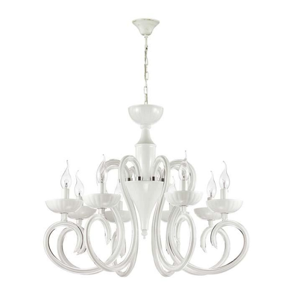 Odeon Light Люстра 3932/8 IP20 E14 8*40W 220V ZEFIRO хром/белый