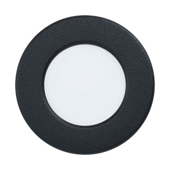 Eglo 99213 Светодиодный встраиваемый светильник FUEVA 5, 2,7W (LED), 86, ET26, IP44, 360lm, 4000K, сталь, черный