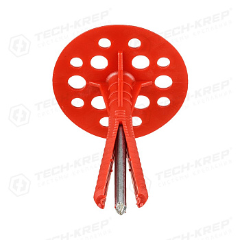 Tech-Krep Дюбель для теплоизоляции с мет. гвоздём 10х90 (50 шт) - пакет 101886