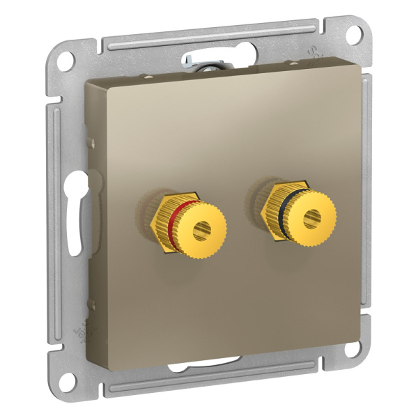 Systeme Electric AtlasDesign Шампань Аудиорозетка двухместная