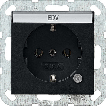 Gira Розетка с з/к и контрольной лампой и полем для надписи 0452005