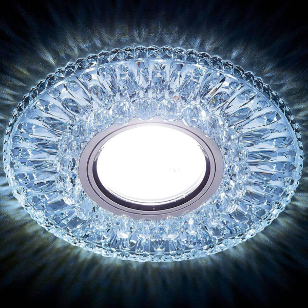 Купить Ambrella Встраиваемый точечный светильник со светодиодной лентой S380 CL/CLD хром/прозрачный MR16+3W(LED COLD)