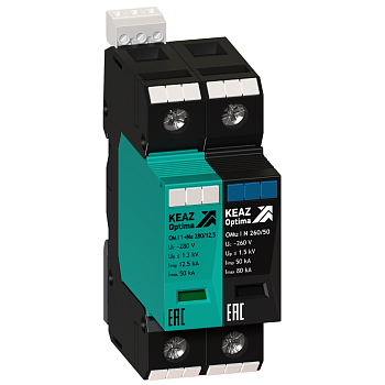 КЭАЗ Ограничитель импульсных перенапряжений (УЗИП) OptiDin OM-I-1+Nu-280/12,5