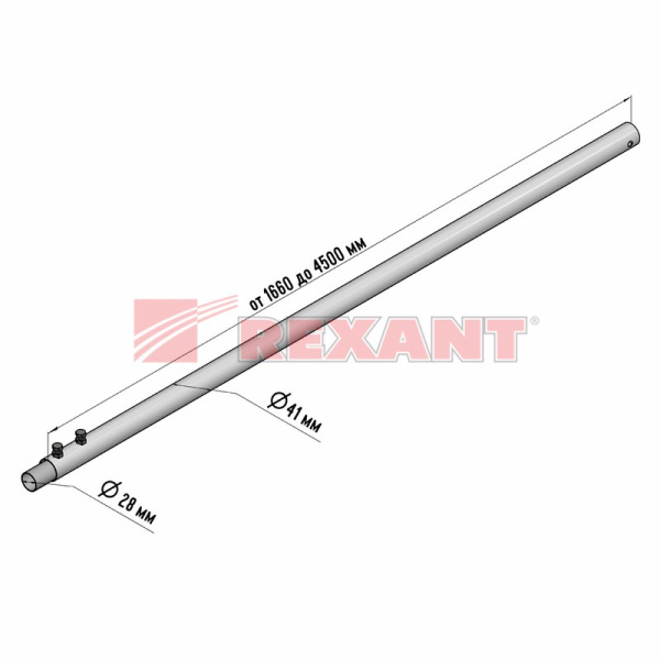 Купить Мачта для антенн КРЫМ-5 450см телескопическая Rexant 34-0487