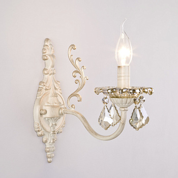 Eurosvet Бра с тонированным хрусталем 3281/1 белый с золотом / тонированный хрусталь 00000065242