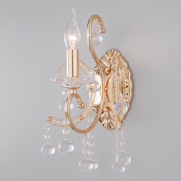 Eurosvet Бра классическое с хрусталем 10096/1 золото/прозрачный хрусталь Strotskis a042335