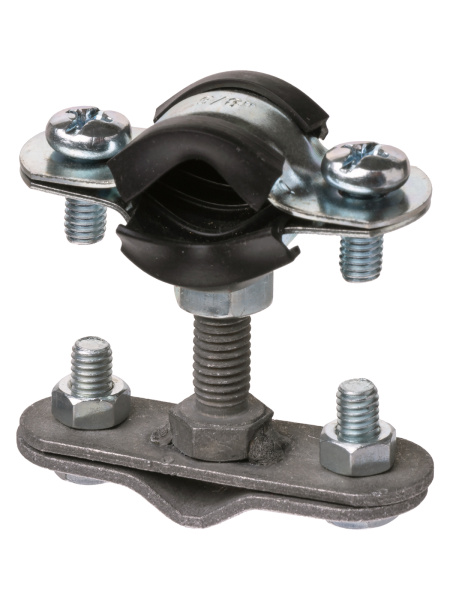 TDM Держатель хомут с резиновым уплотнением Ø48-53 мм, для прута Ø6-10 мм, стал. зажим, термодиф. SQ2402-3204