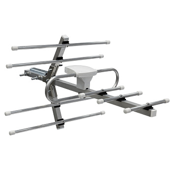 ТВ-Антенна наружная "АКТИВНАЯ" для аналогового и цифрового ТВ - DVB-T2 (модель RX-411-1) (пакет) Rexant 34-0411-1