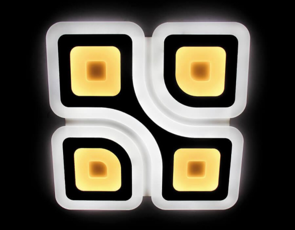 Купить Ambrella Потолочный светодиодный светильник с пультом FA801 WH белый 126W 500*500*50 (ПДУ РАДИО 2.4)