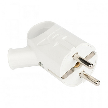 EKF PROxima Вилка с кольцом с/з бел. 16А 250В