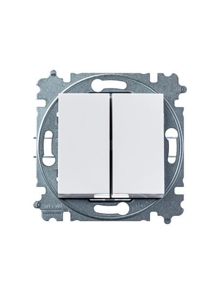 Купить ABB EPJ Levit белый / ледяной Выключатель 2-клавишный 2CHH590545A6001
