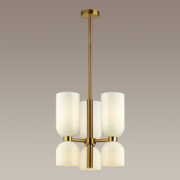 Купить Odeon Light 4798/6 MIDCENT ODL21 213 Бронзовый/белый Люстра E14 6*60W ORINOCO