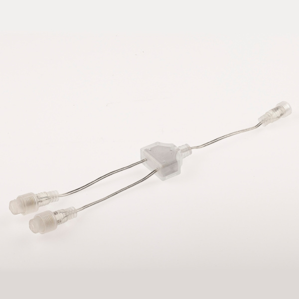 ЭРА ERAPS-2R Коннектор У-образный для низковольтных гирлянд, IP44, 30 см, 2 гнезда (1 вход, 1 выход), ПВХ, 24В