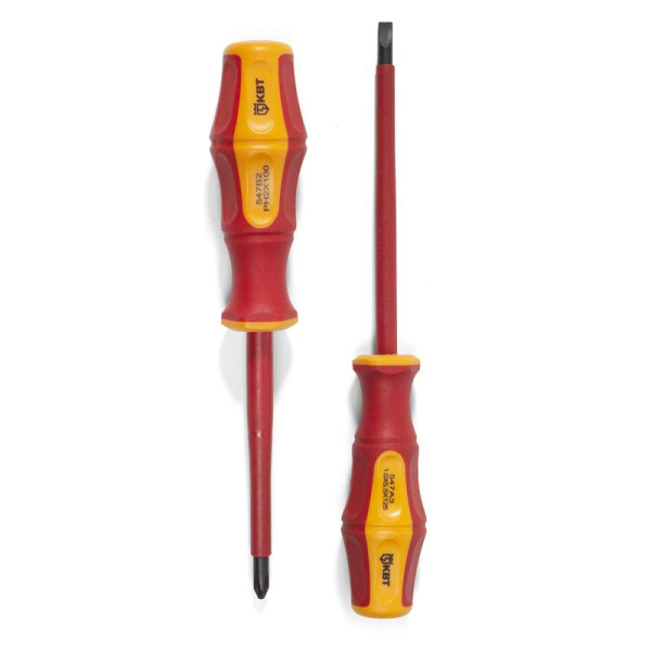 КВТ Отвертка диэлектрическая "Профи" PZ/FL2x100