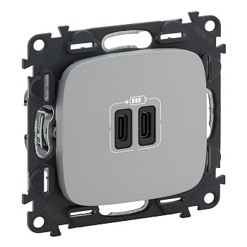 Legrand Vln-a Алюминий Зарядка USB C-C 755347