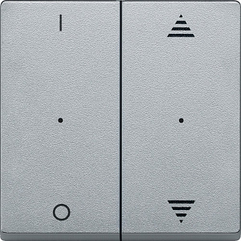 SE Merten KNX\EIB SM Алюминий Клавиша для модуля 2-кнопочного выключателя с символами ВВ/ВН, 1/0 MTN625660