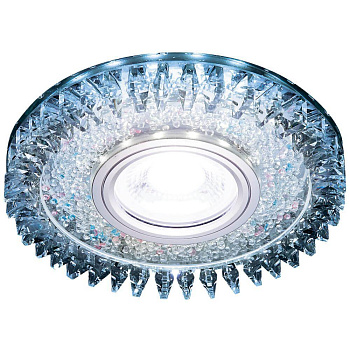 Ambrella Встраиваемый точечный светильник со светодиодной лентой S389 CH хром/прозрачный хрусталь/MR16+3W(LED COLD)