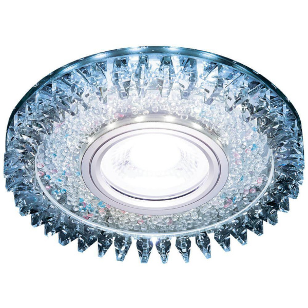 Ambrella Встраиваемый точечный светильник со светодиодной лентой S389 CH хром/прозрачный хрусталь/MR16+3W(LED COLD)