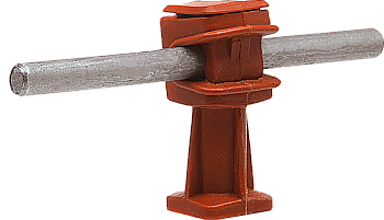 EZETEK Держатель проводника круглого 6-8 мм коричневый, высота 36 мм, пластик 91003