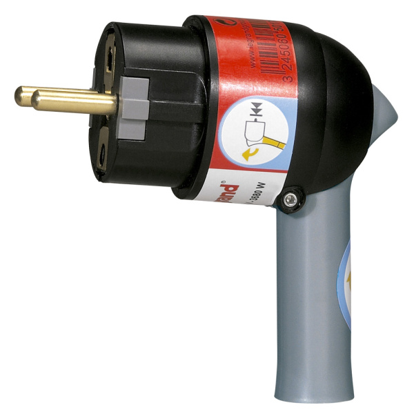 Legrand Элиум Черный Вилка 2Р+Е, 16А, с рычагом, пластик 050176