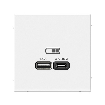 Systeme Electric ArtGallery Лотос USB Розетка A + тип-C 45Вт высокоскор.заряд. QC, PD, механизм