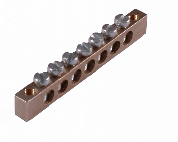 Hegel Шина _PE_ 63.06.эконом Шина "РЕ" на 6 присоединений без покрытия 63А 1 крепежное отверстие