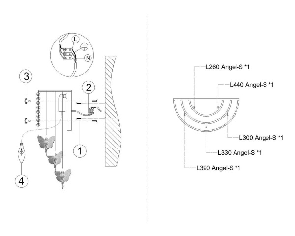 Купить Favourite Fairies Хром/Хром Светильник настенный 2*E14*60W 1165-2W