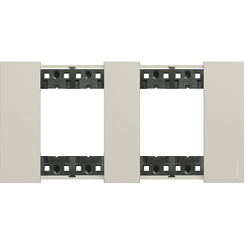 BT Living now Песочный Рамка немецкий стандарт 2 поста (2+2 мод) KA4802M2KM