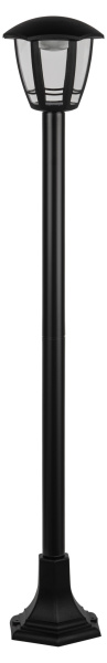 ЭРА Садово-парковый светильник ДТУ 07-8-004 У1 «Валенсия 3» черный 8Вт светодиодный напольный
