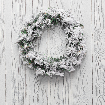 NEON-NIGHT Заснеженный еловый венок Ø 30 см, ПВХ 307-146