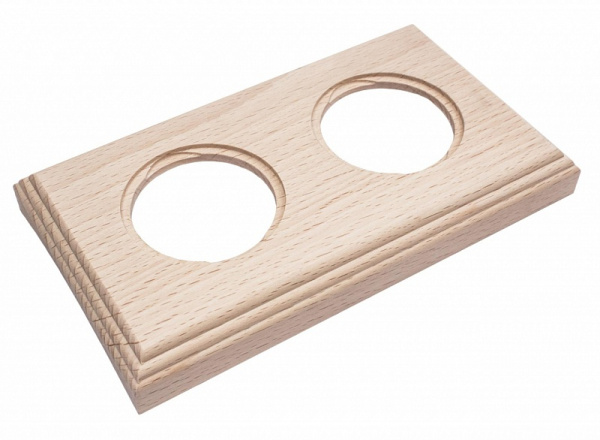 BIRONI Шедель Бук Натурэль Рамка 2-ая на бревно 240мм (скрытый монтаж) BF4C24-620-10