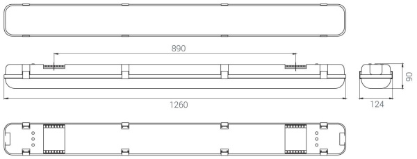 Купить Diora Светодиодный светильник LPO/LSP 38/5400 прозрачный 5400лм 38Вт 5000K IP65 0.7PF 80Ra Кп<1 Аварийный DLPO38-PZ-5K-A
