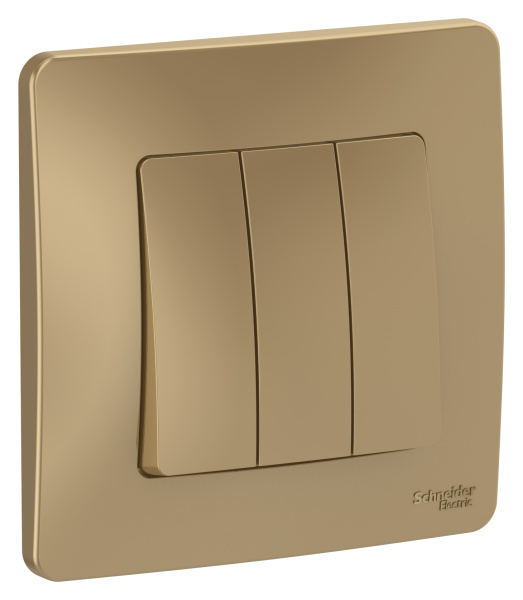 Купить Systeme Electric Blanca внутр Титан Выключатель 3-клавишный, 10А, 250B