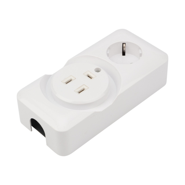 Розетка РШ/Евро двойная для электрической плиты 32 А/16 A, 250 В, 2Р+РЕ (ОУ) белая Rexant 11-8982